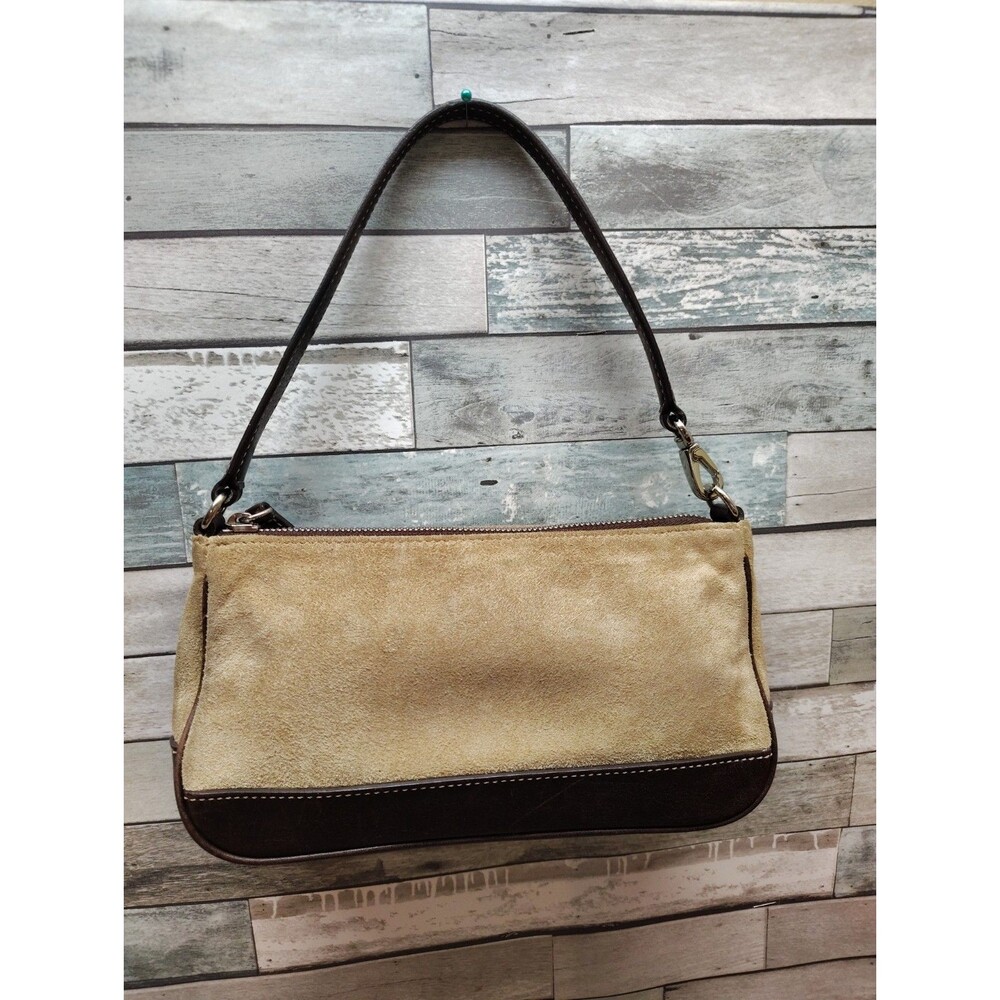 VTG Coach Hampton Tan & Brown 90s Suede Leather Demi Shoulder Bag